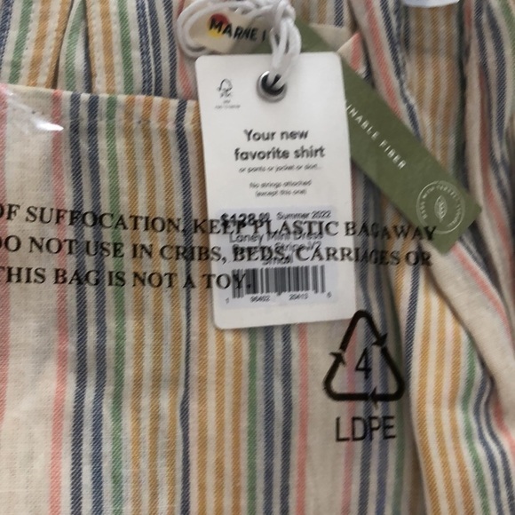 Marine Layer Laney Dress Linen Blend Beachy Stripe  NWT S - Picture 4 of 7